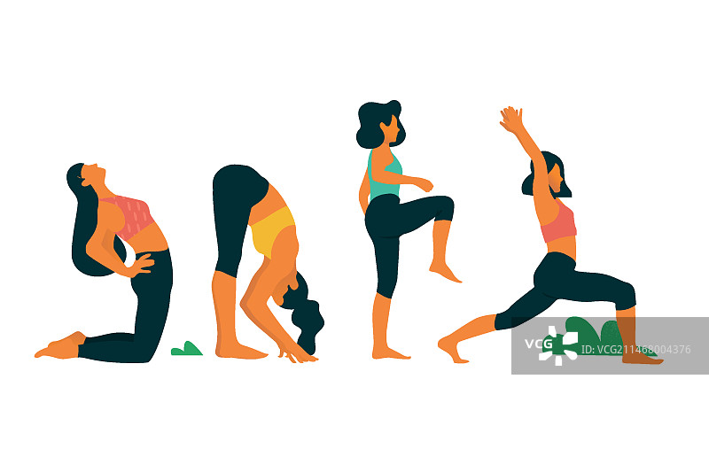 做有氧瑜伽的女人图片素材