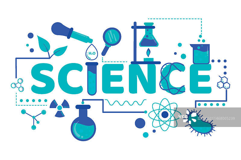科学词语插画图片素材