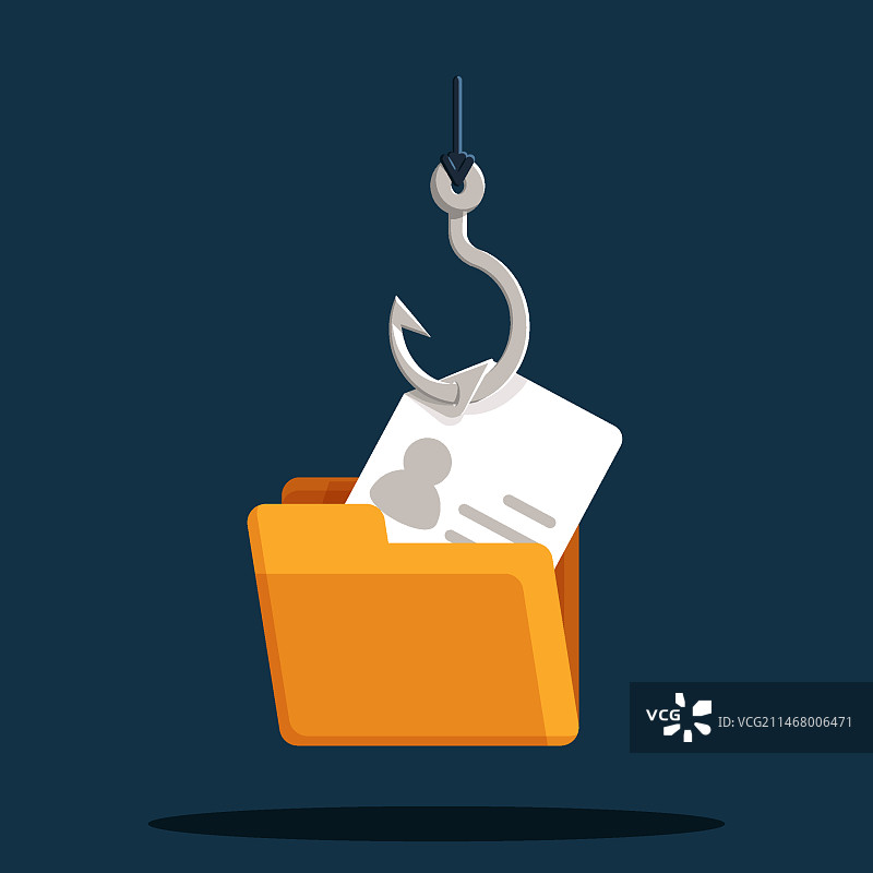 网络钓鱼账户鱼钩概念图片素材
