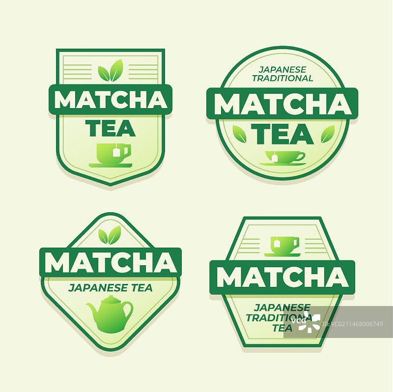 抹茶概念徽章图片素材