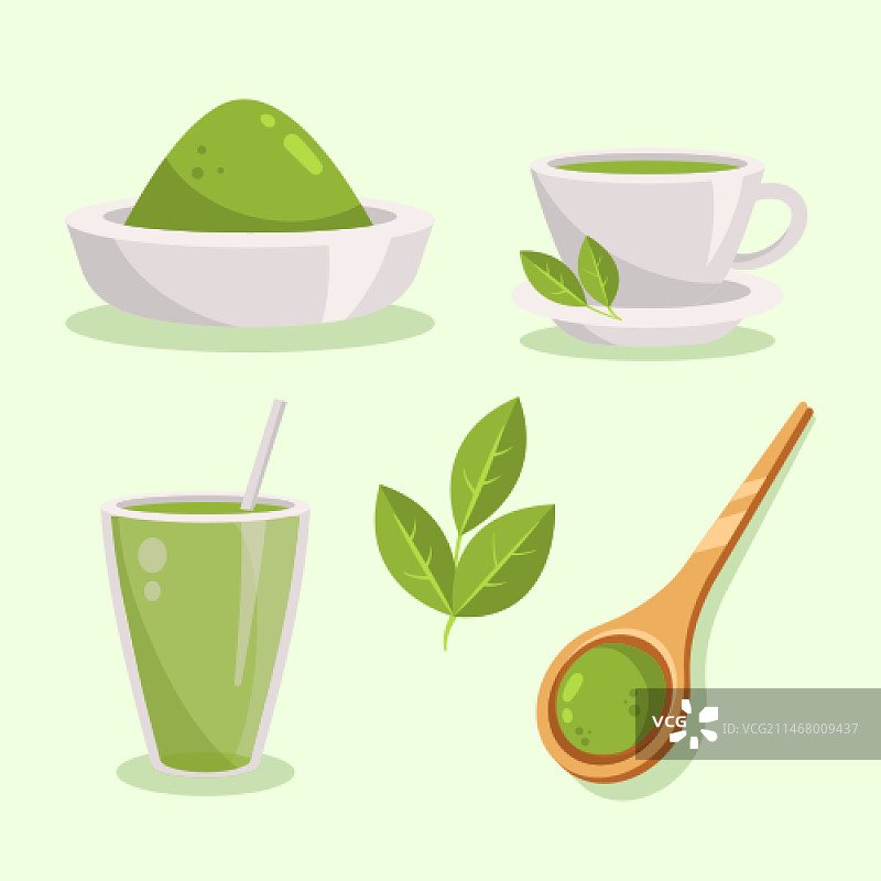 抹茶茶包图片素材