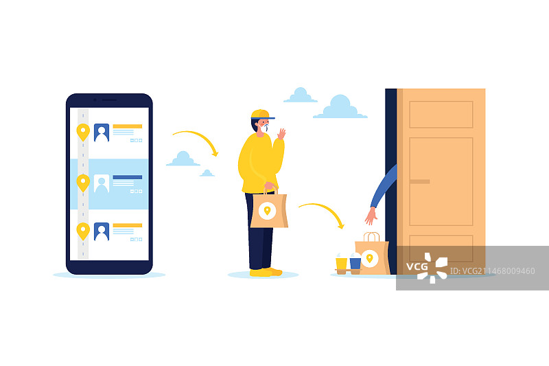 安全食品配送图示图片素材