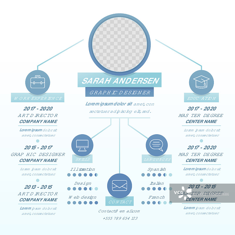 在线简历照片概念图片素材