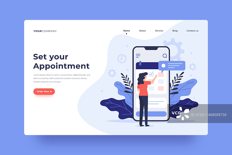 预约预订登录页图片素材