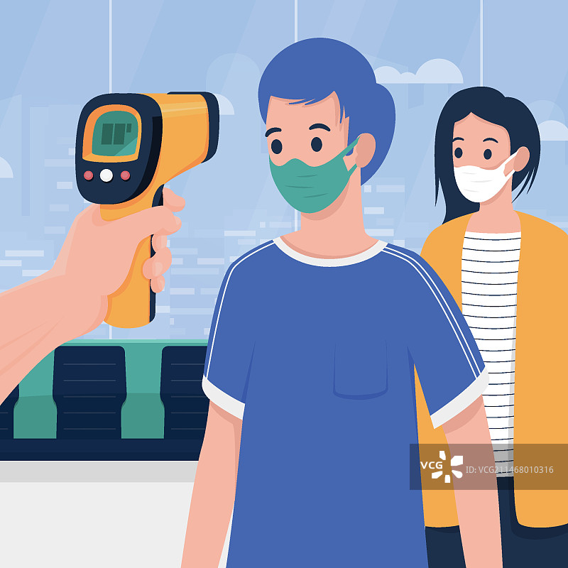 公共区域体温检测图片素材