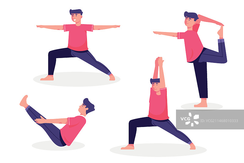 瑜伽姿势合集图片素材