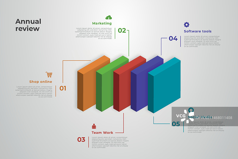 3D块状图层信息图图片素材
