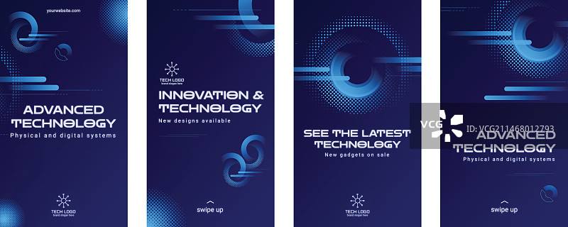 渐变半色调科技Instagram快拍图片素材