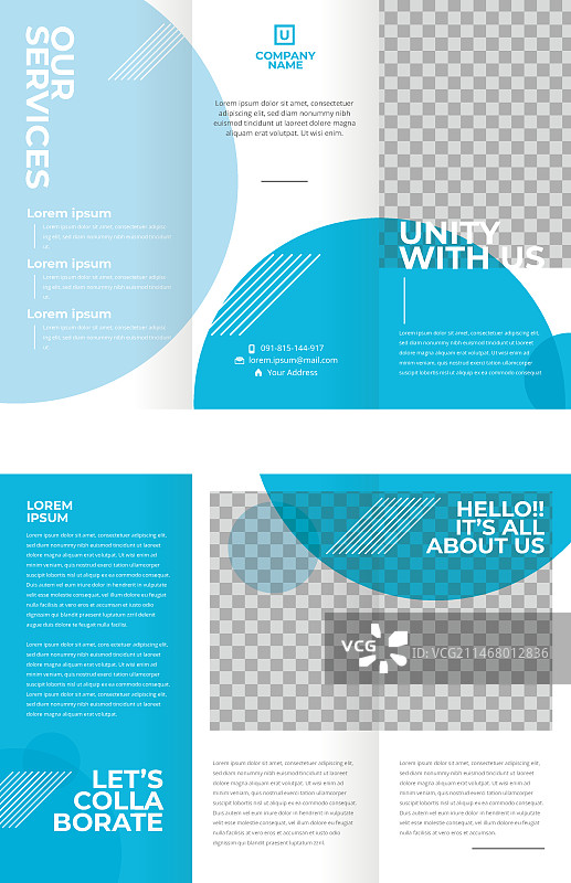 简约三折宣传册模板图片素材