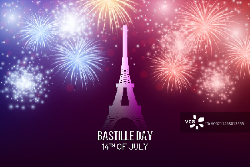 逼真的巴士底日图片素材