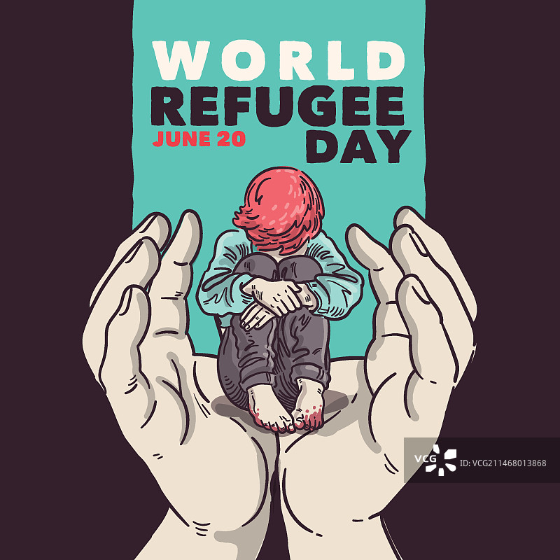 世界难民日概念图片素材