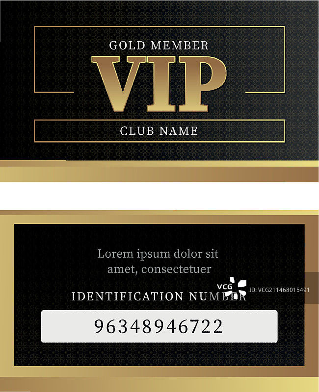 金色细节渐变VIP卡图片素材