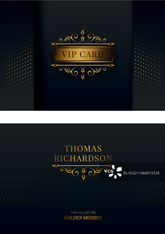 金色细节渐变VIP卡图片素材