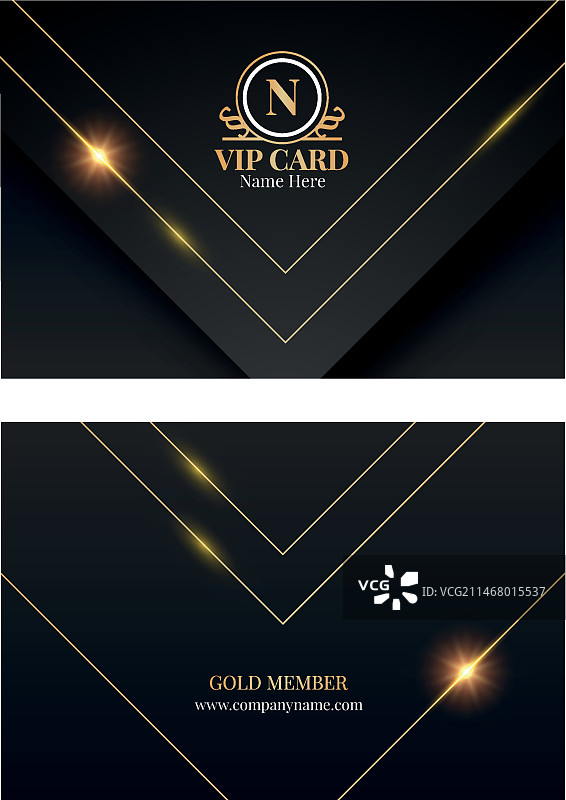 金色细节渐变VIP卡图片素材