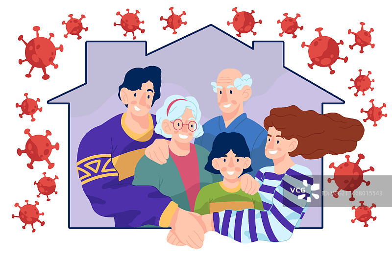 家庭免受病毒侵害图片素材