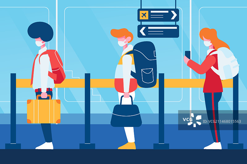 乘客之间的社交距离图片素材