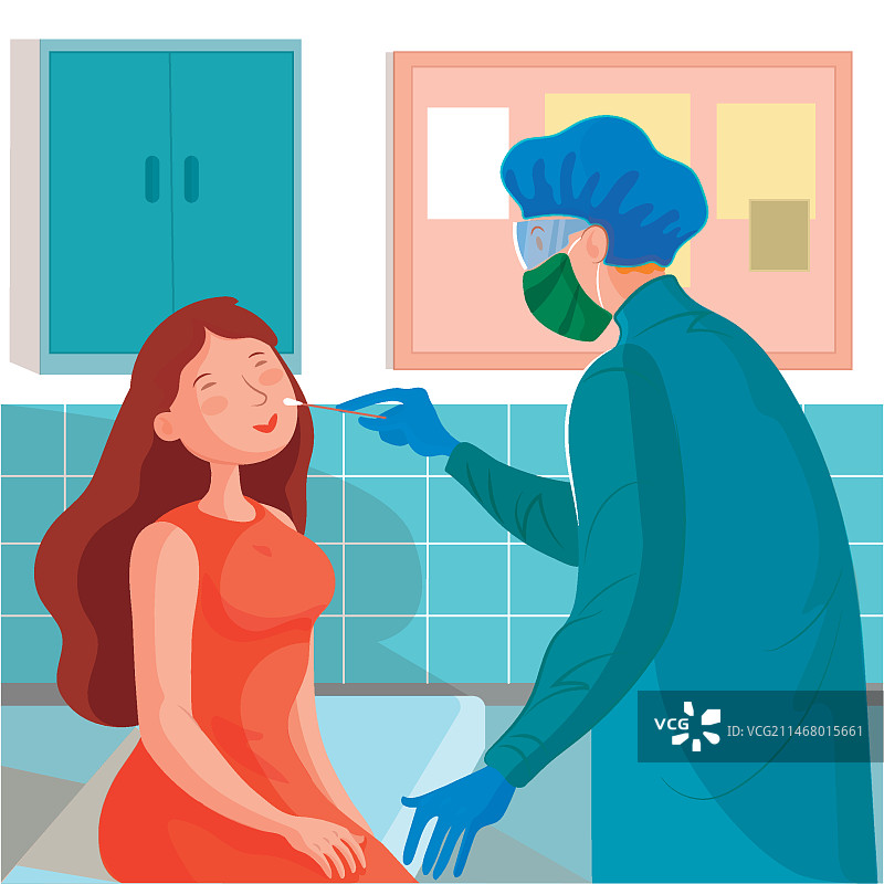 鼻拭子检测图片素材