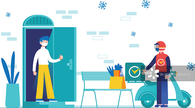 安全食品配送概念图片素材