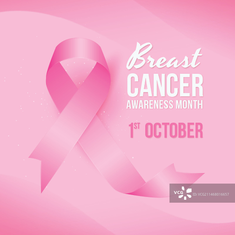 乳腺癌防治宣传月写实插画图片素材