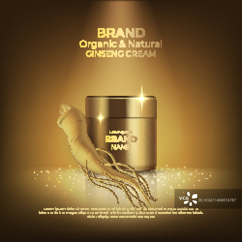 逼真的人参广告图片素材