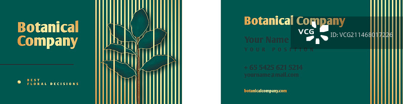 具有自然主题图案的商务名片图片素材