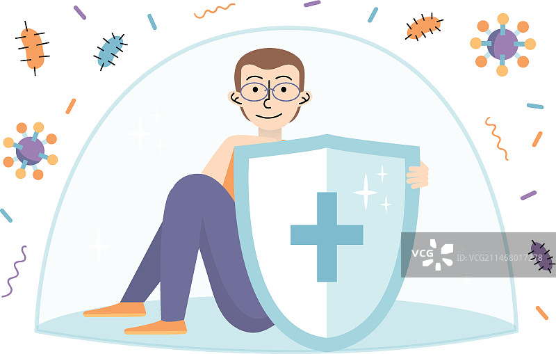 人体免疫系统概念图片素材