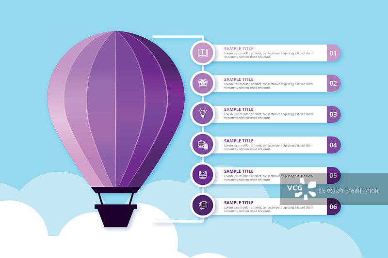 逼真气球信息图图片素材