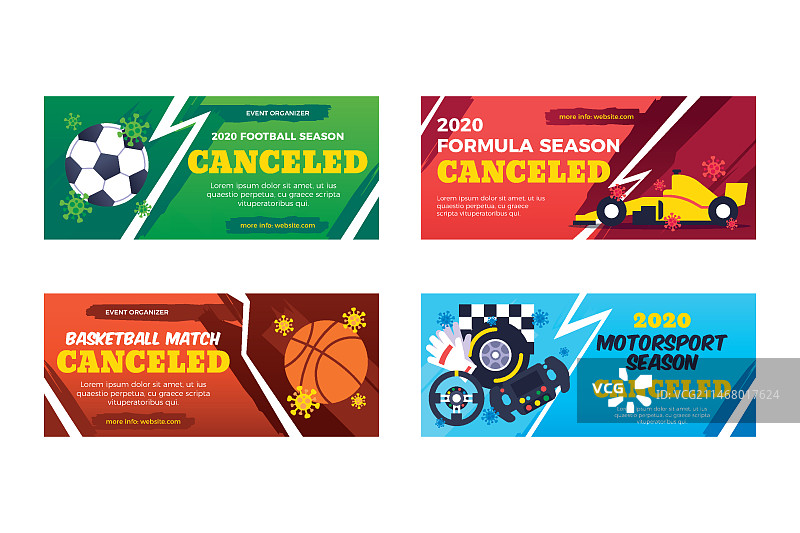 已取消的体育赛事banner合集图片素材