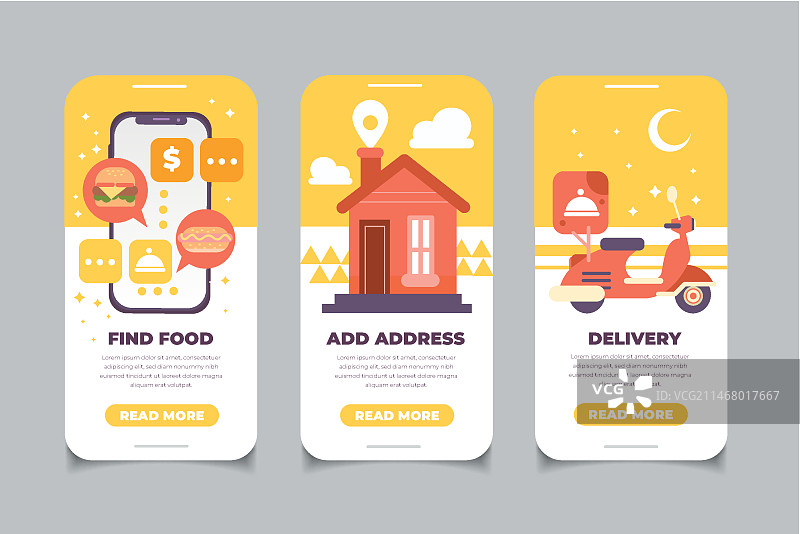 外卖送餐引导页图片素材