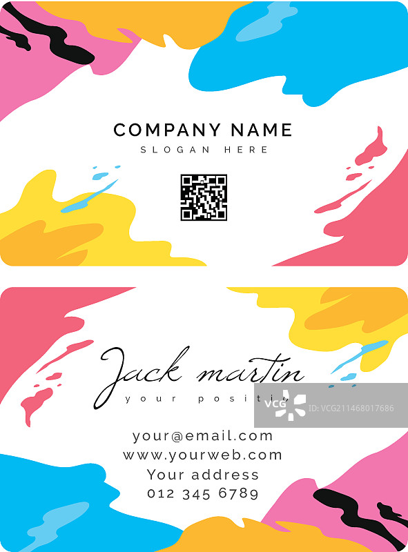 手绘名片样式图片素材