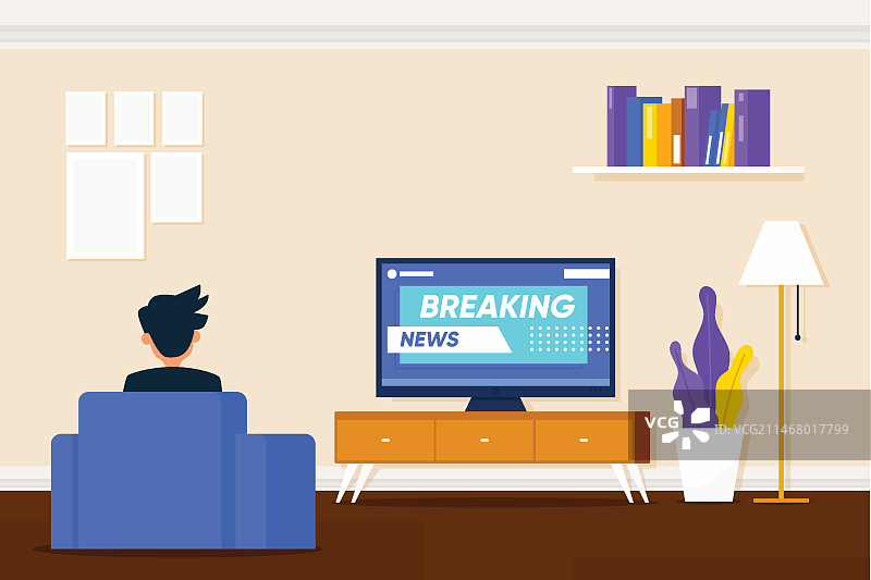 人们观看新闻的概念图片素材