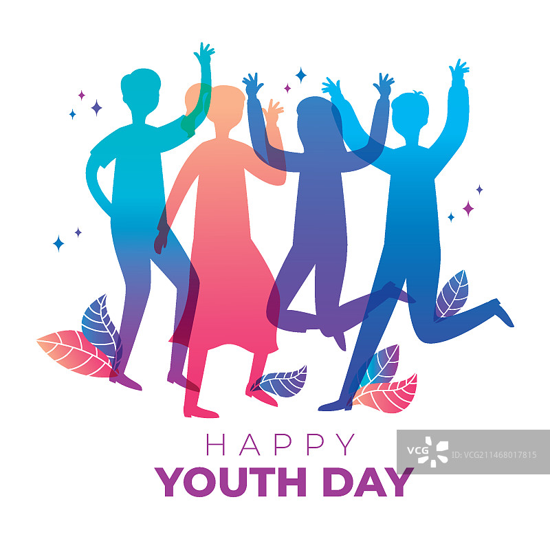 青年节剪影概念图片素材