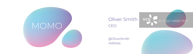 粉彩色名片概念图片素材