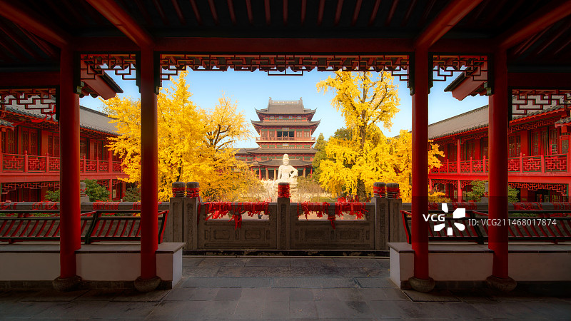 毗卢寺 秋图片素材