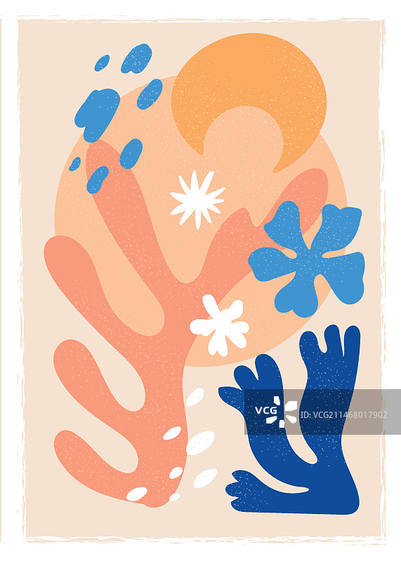 手绘马蒂斯风格插画图片素材