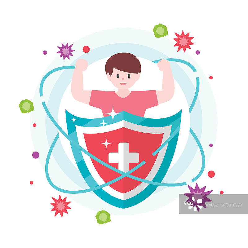 用盾牌增强你的免疫系统图片素材