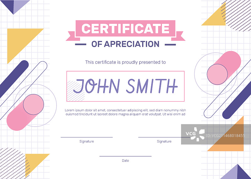 各种形状的毕业证书模板图片素材