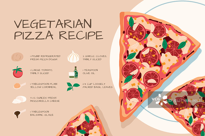 手绘素食食谱图片素材