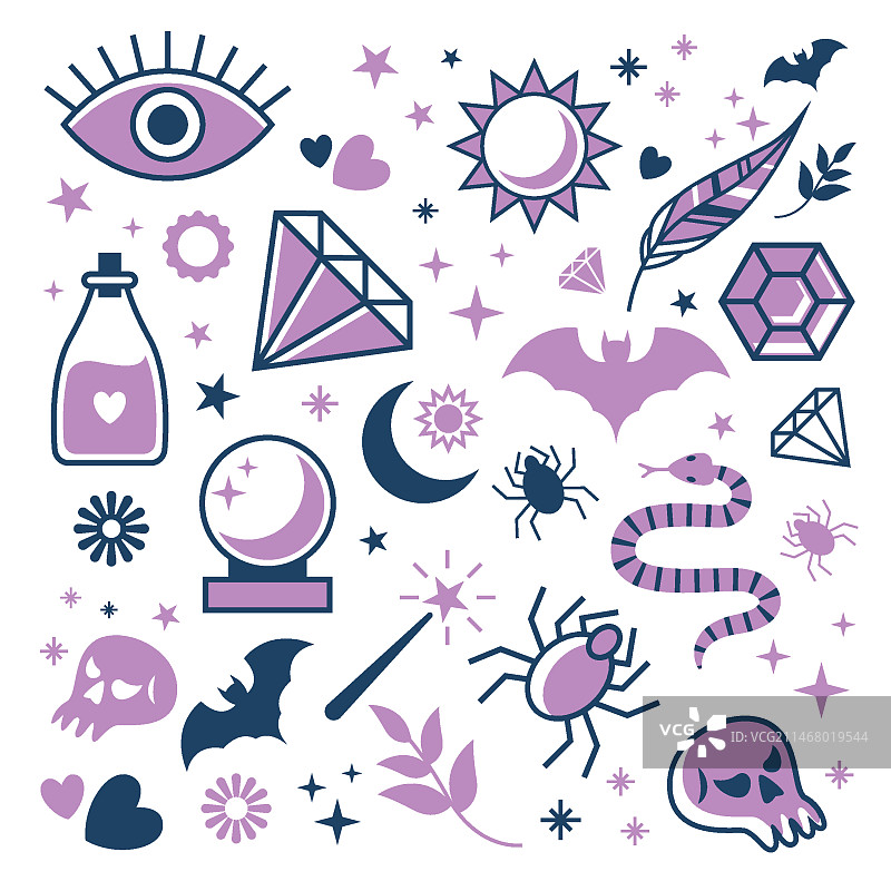 神秘元素套装图片素材