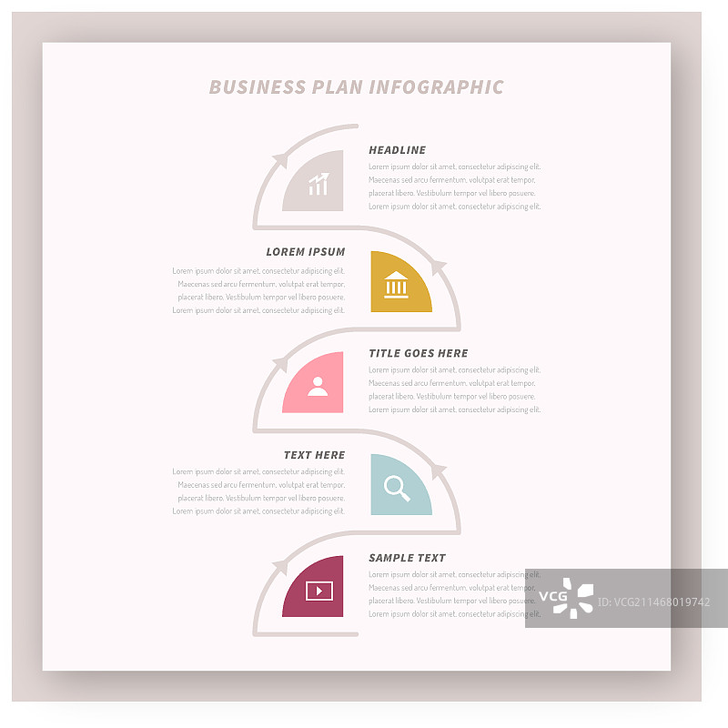 商业计划信息图概念图片素材