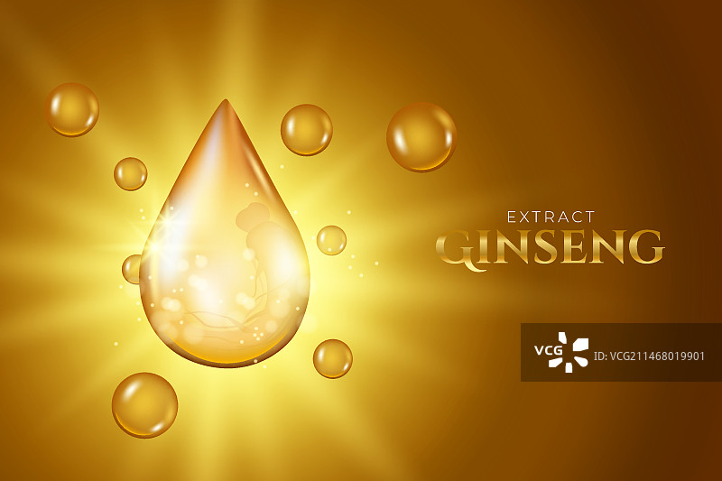 逼真的人参广告背景图片素材