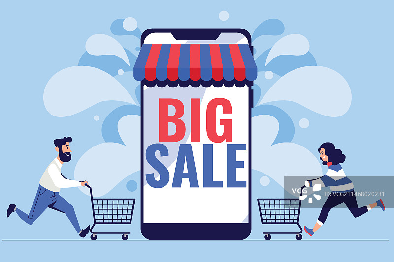 大促销概念，智能手机图片素材