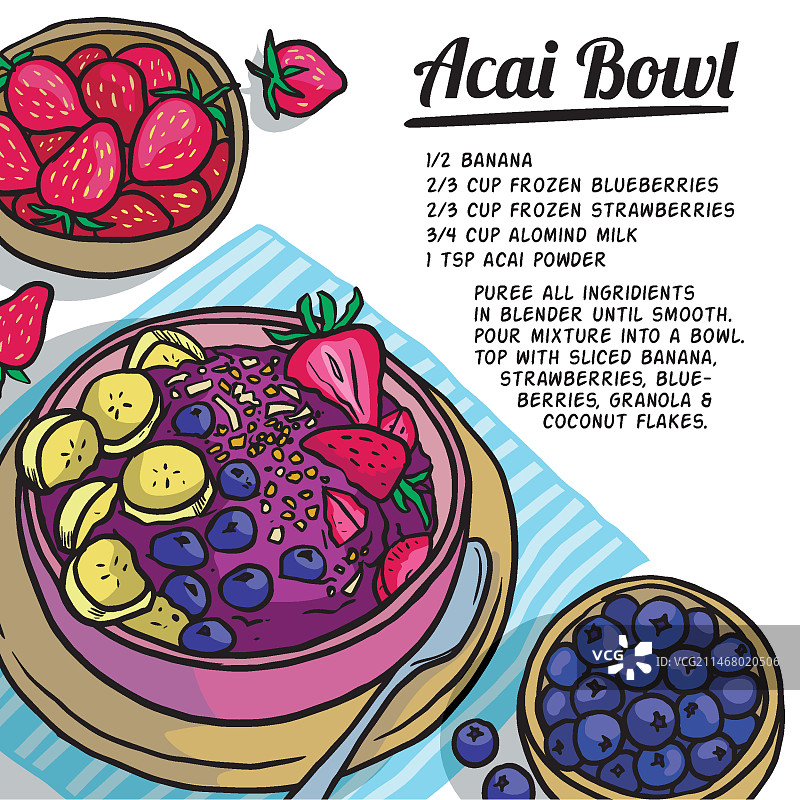 阿萨伊碗食谱图片素材