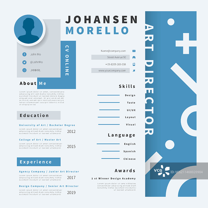 在线简历设计模板图片素材