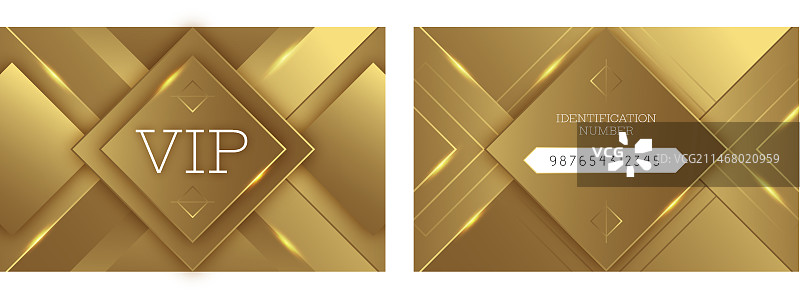 金色渐变VIP卡模板图片素材
