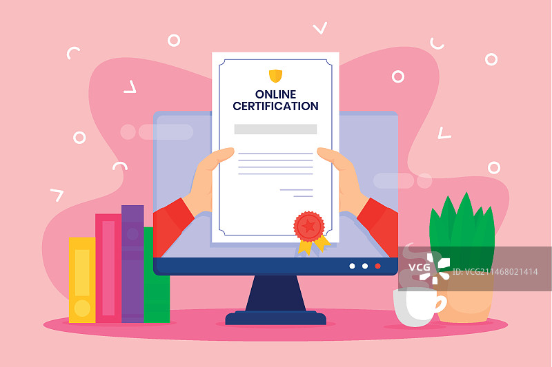 在线认证概念图片素材