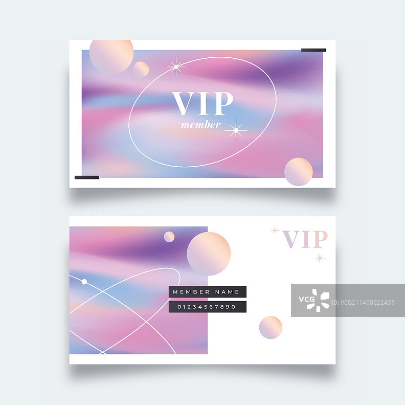 渐变色VIP卡模板图片素材