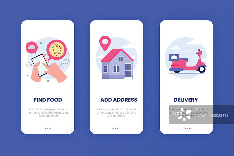 外卖送餐引导页图片素材