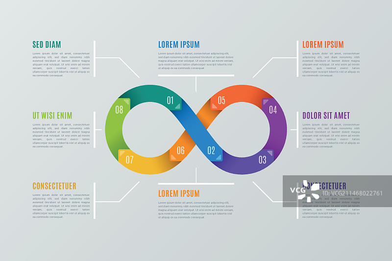 无限循环信息图图片素材