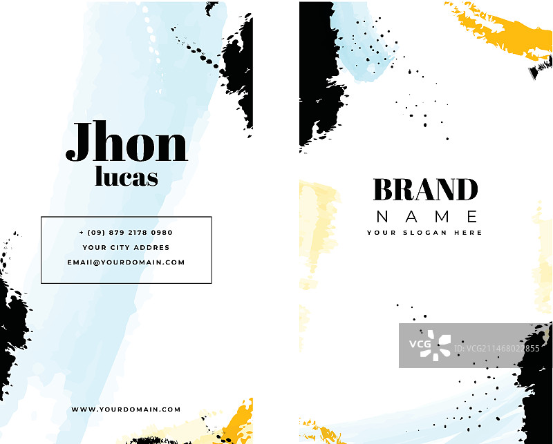 手绘名片图片素材